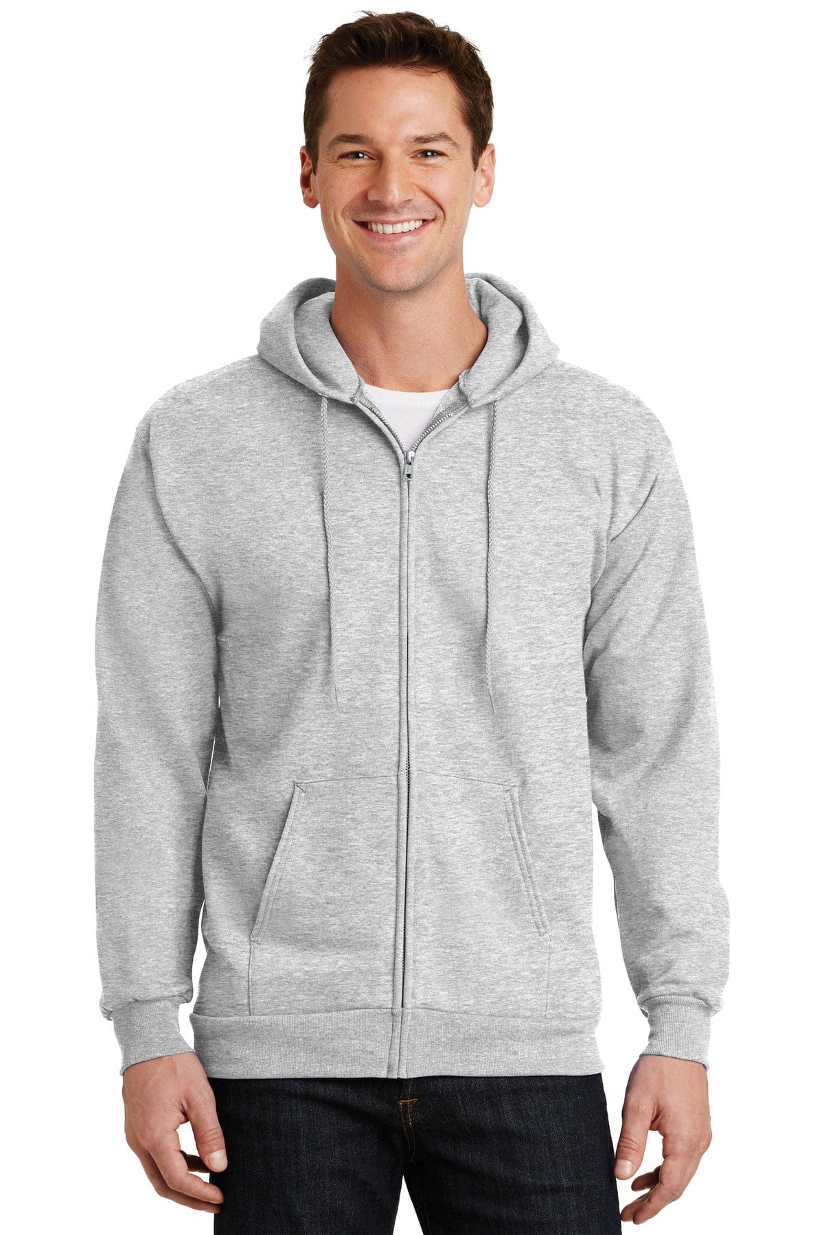 Port & Company - Essential Fleece Full-Zip Hooded Sweatshirt. PC90ZH in 