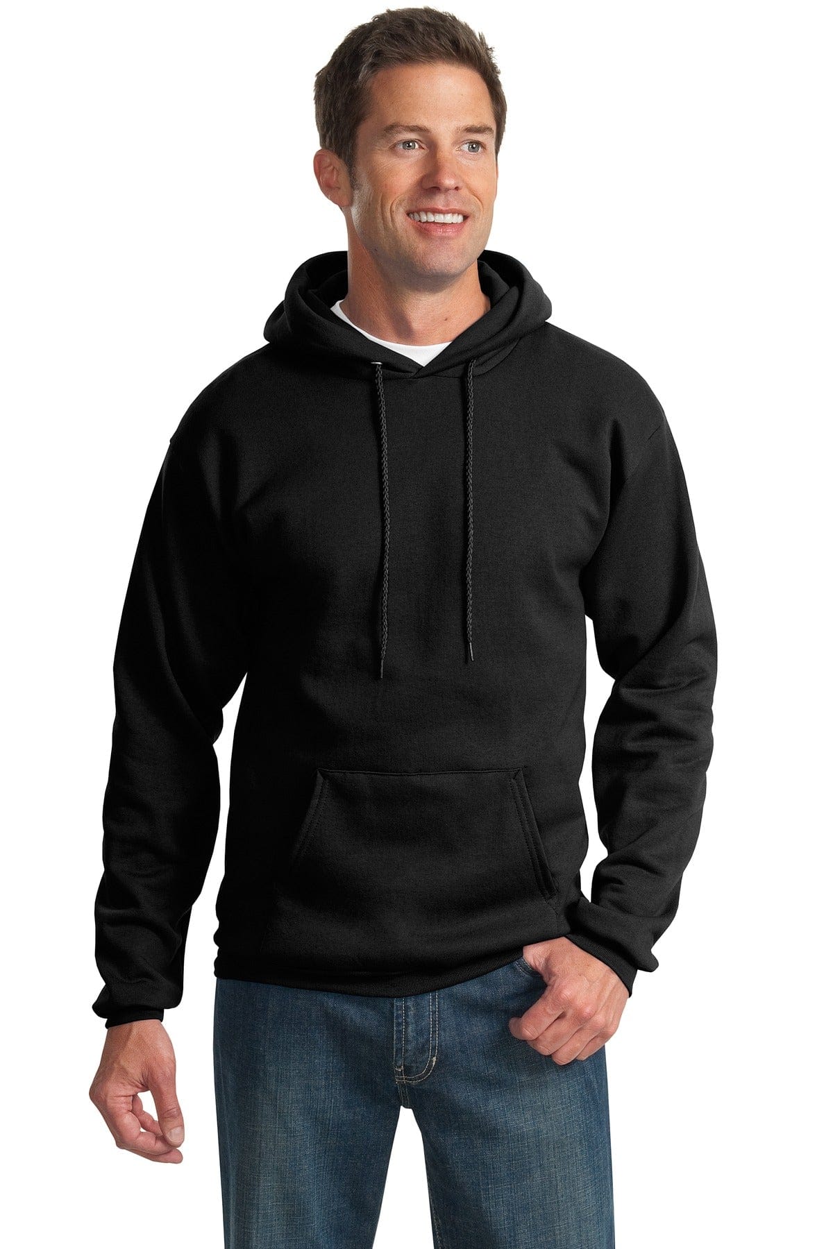 Port & Company Sweatshirts/Fleece S / Jet Black Port & Company - Essential Fleece Pullover Hooded Sweatshirt. PC90H