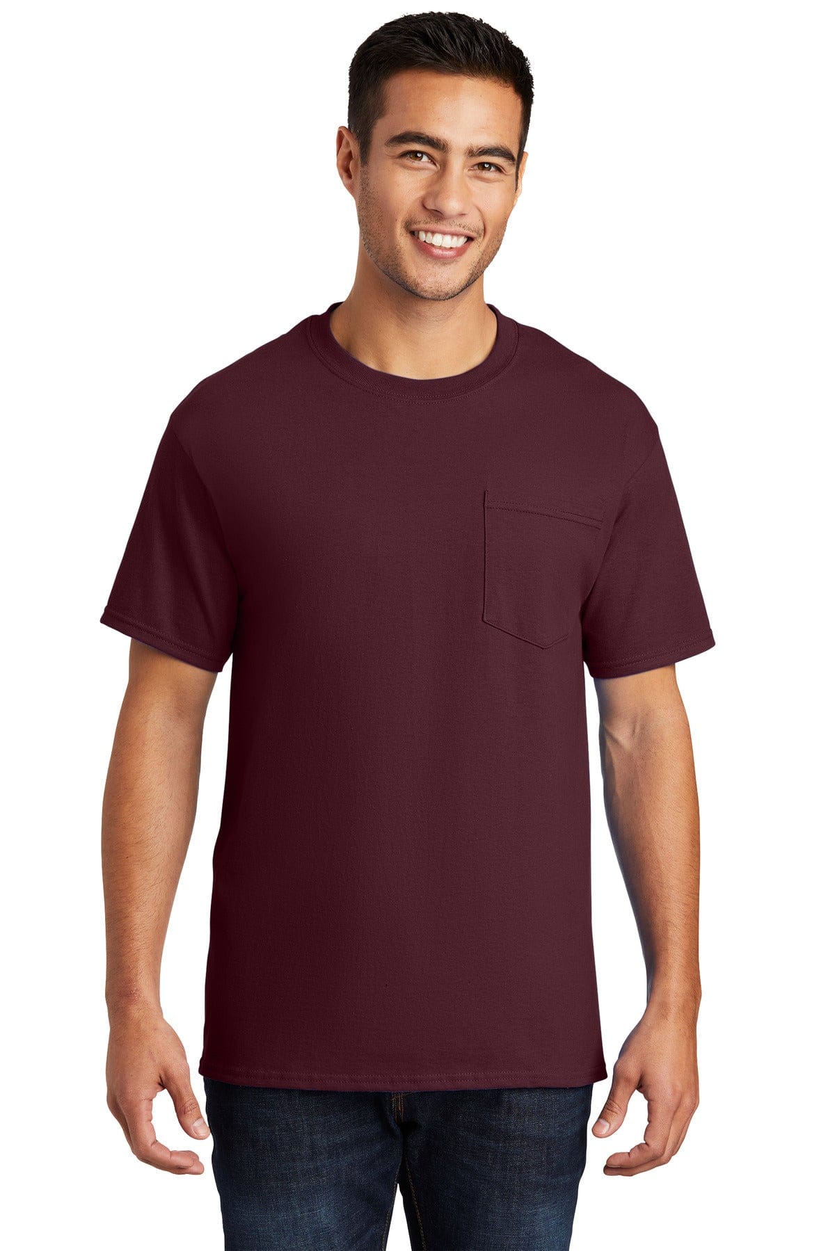 Port & Company T-Shirts S / Athletic Maroon Port & Company - Essential Pocket Tee. PC61P