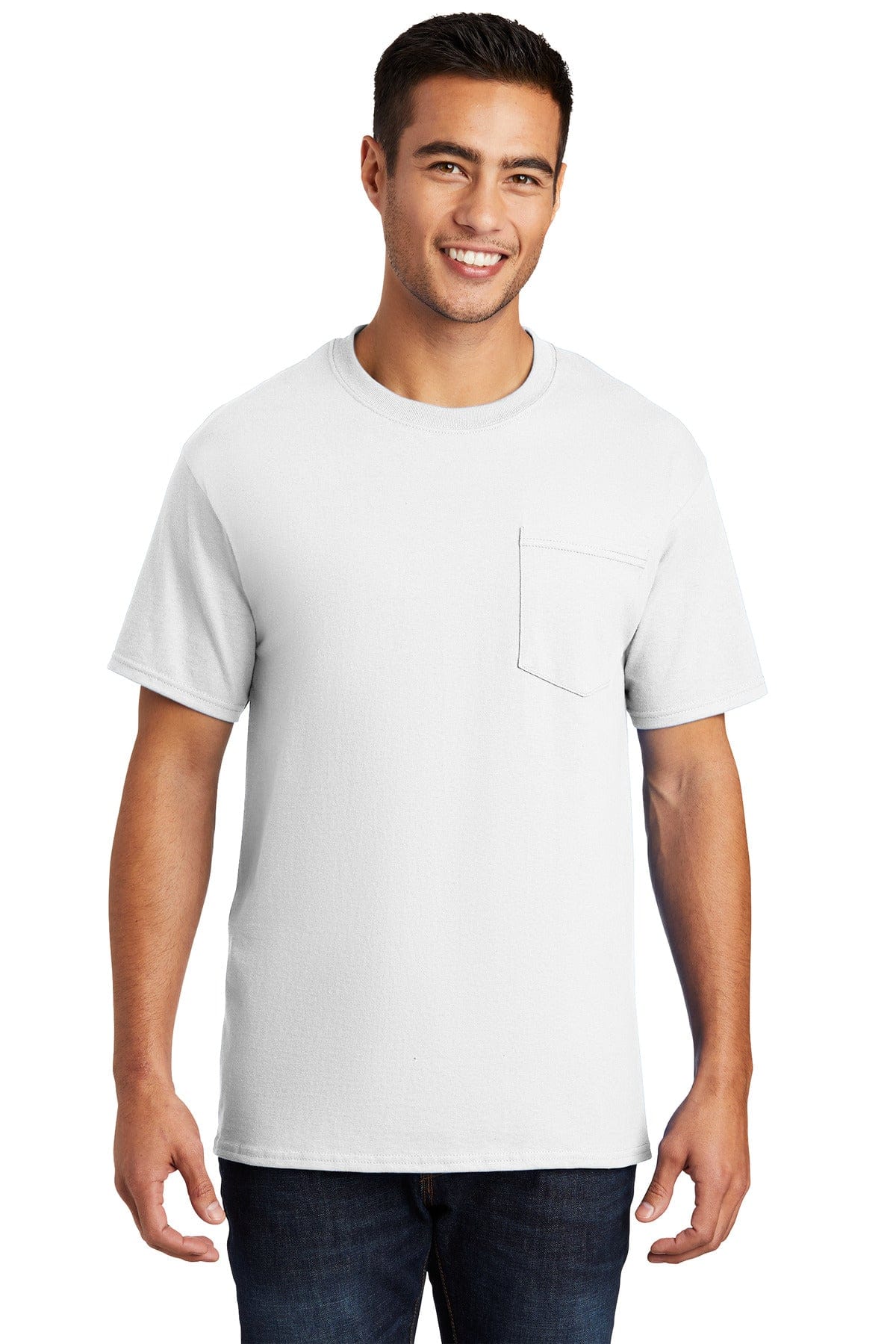 Port & Company T-Shirts S / White Port & Company - Essential Pocket Tee. PC61P