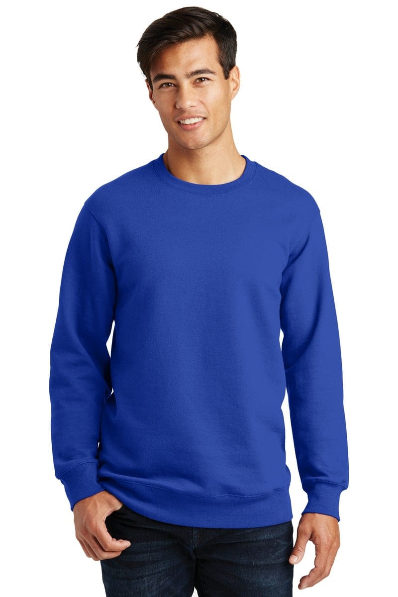 Port & Company Fan Favorite Fleece Crewneck Sweatshirt. PC850, Basic Colors in 