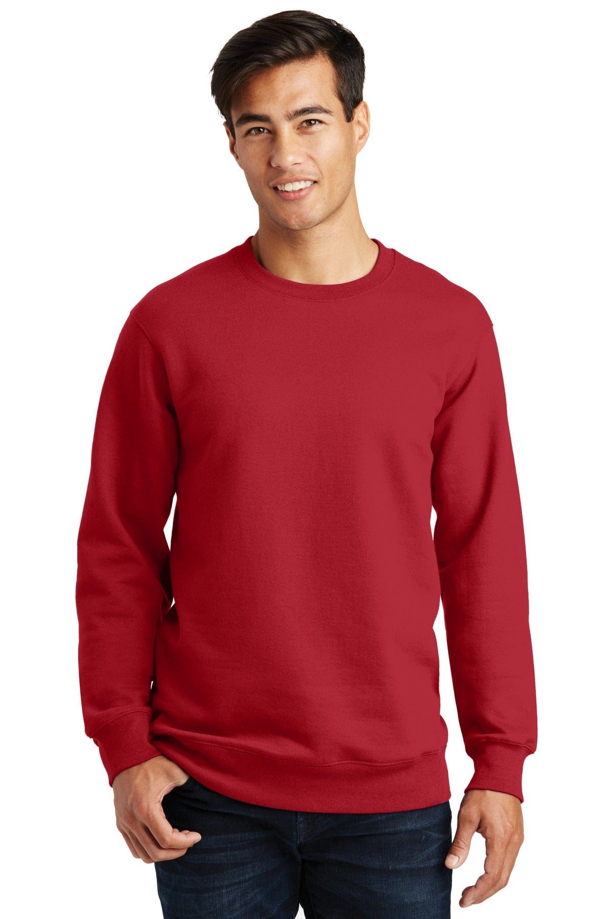 Port & Company Sweatshirts/Fleece XS / Team Cardinal Port & Company Fan Favorite Fleece Crewneck Sweatshirt. PC850