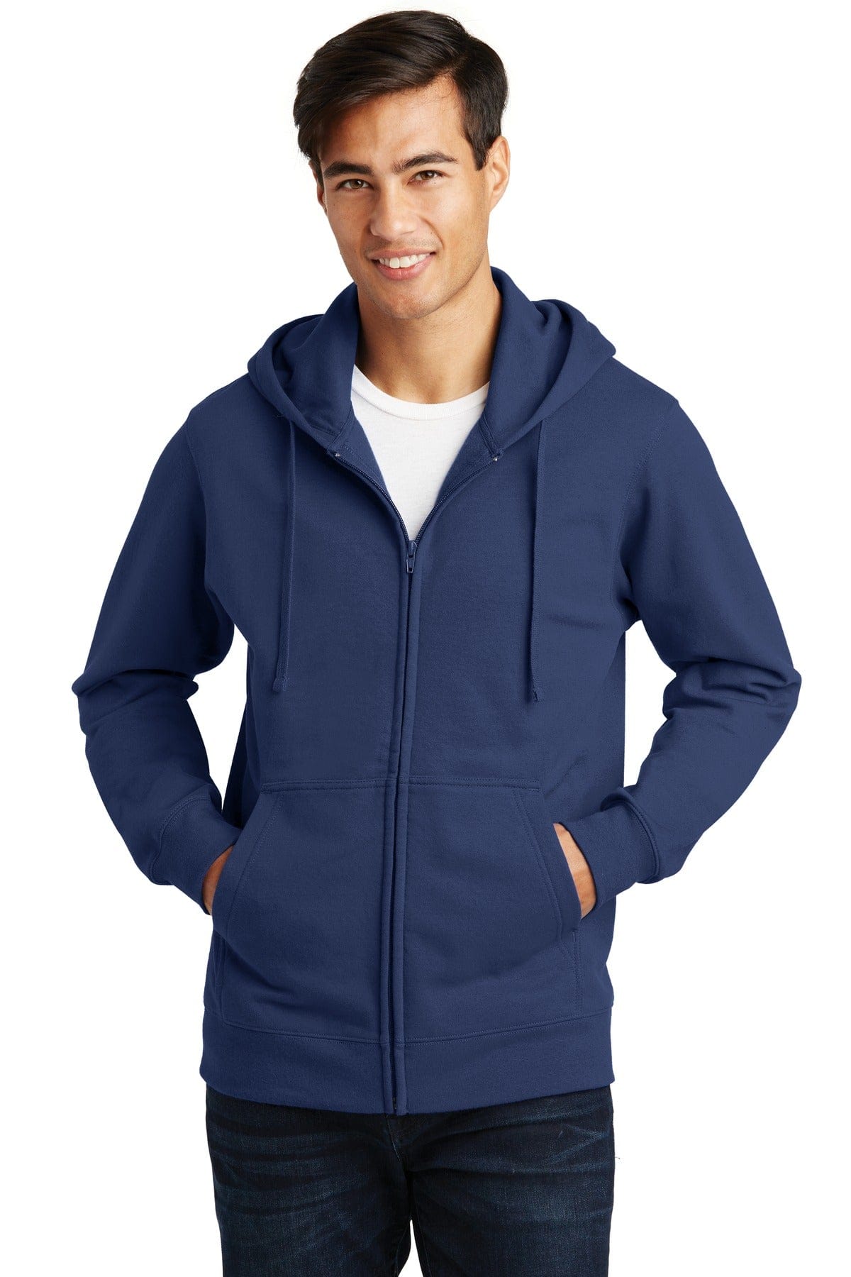 Port & Company Sweatshirts/Fleece XS / Team Navy Port & Company Fan Favorite Fleece Full-Zip Hooded Sweatshirt. PC850ZH