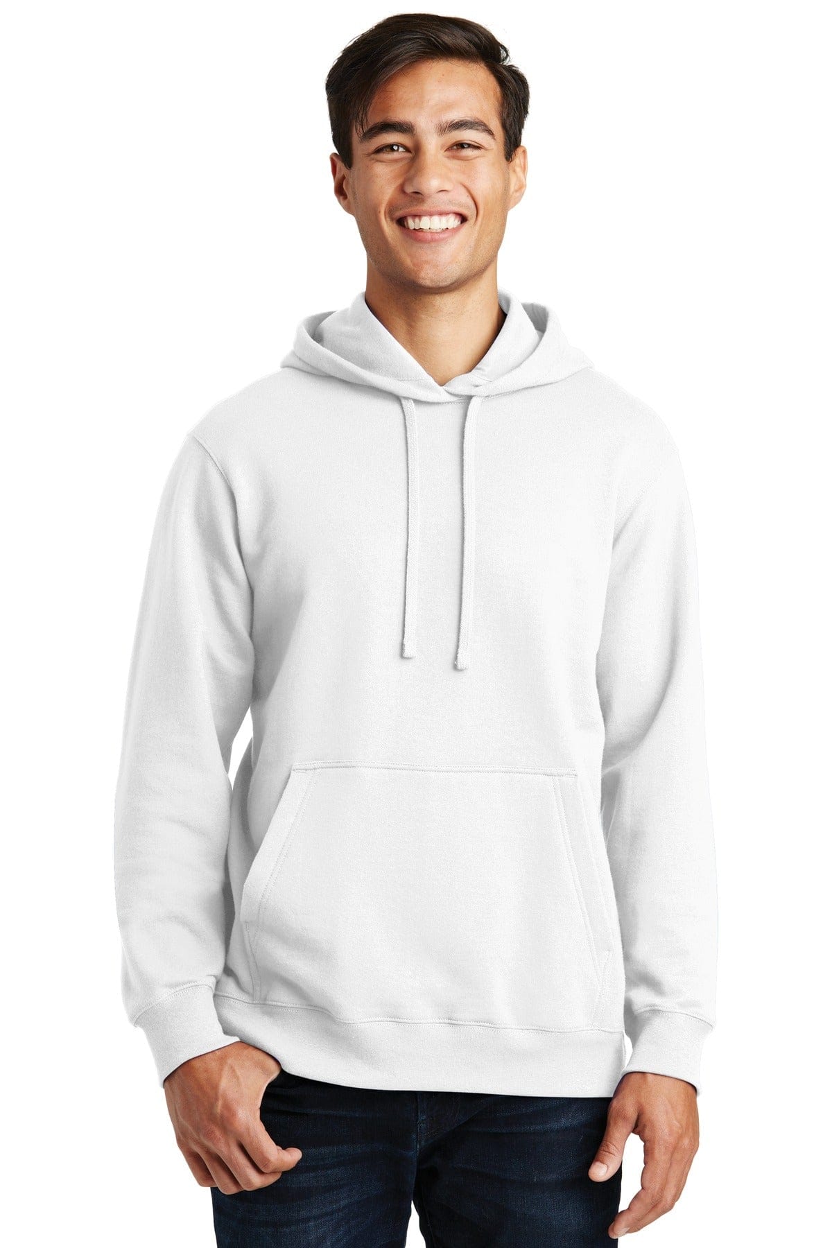 Port & Company Sweatshirts/Fleece XS / White Port & Company Fan Favorite Fleece Pullover Hooded Sweatshirt. PC850H