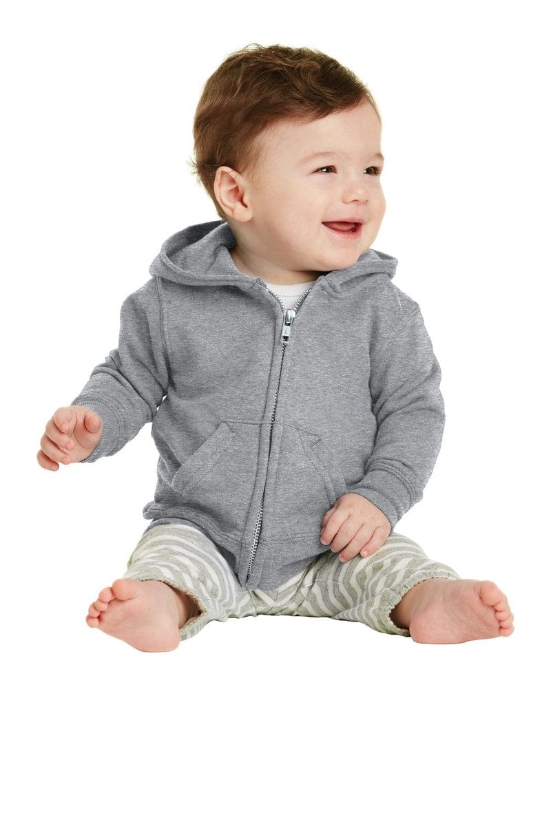 Port & Company Infant Core Fleece Full-Zip Hooded Sweatshirt. CAR78IZH in 