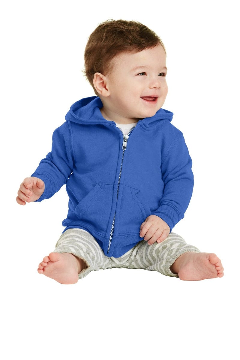 Port & Company Infant Core Fleece Full-Zip Hooded Sweatshirt. CAR78IZH in 