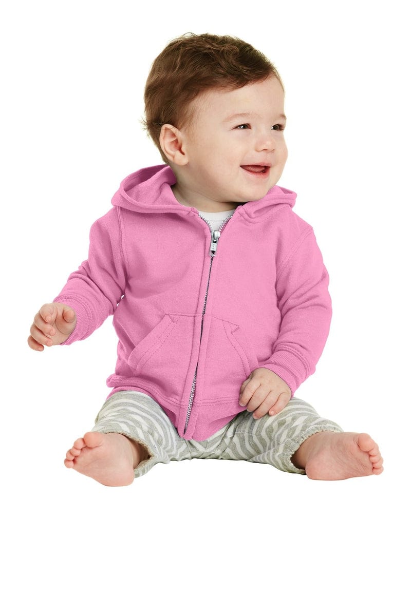 Port & Company Infant Core Fleece Full-Zip Hooded Sweatshirt. CAR78IZH in 