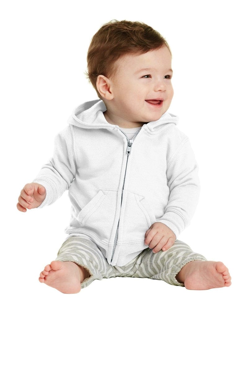 Port & Company Infant Core Fleece Full-Zip Hooded Sweatshirt. CAR78IZH in 