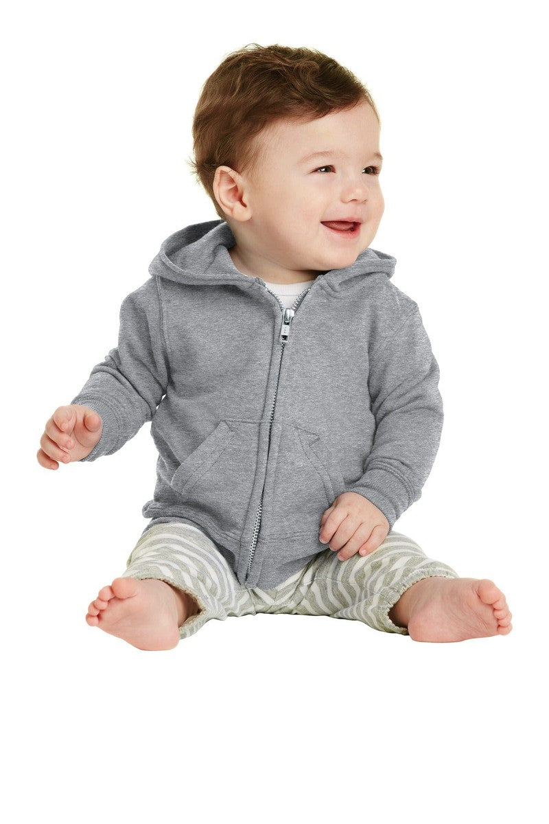Port & Company Infant Core Fleece Full-Zip Hooded Sweatshirt. CAR78IZH in 