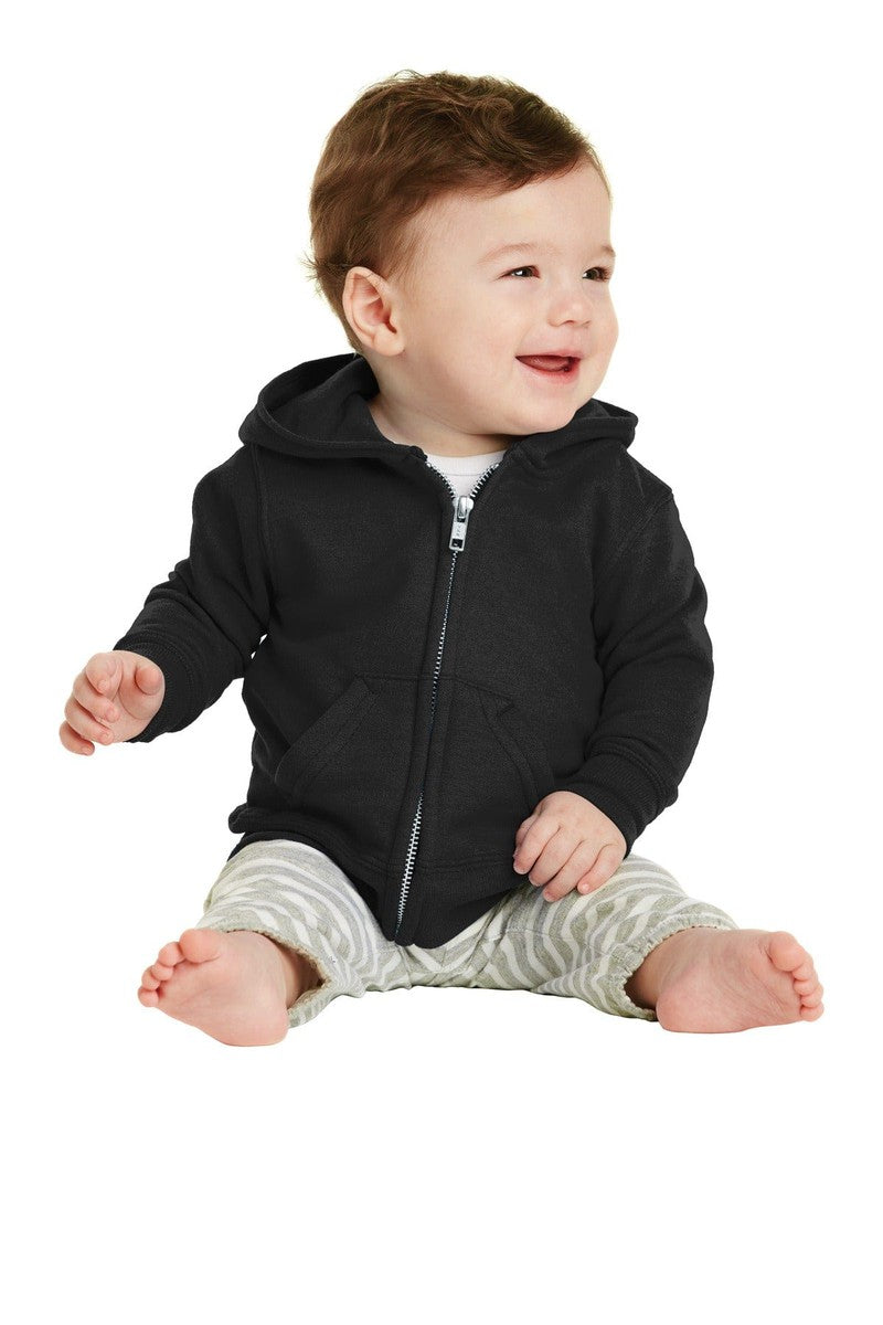 Port & Company Infant Core Fleece Full-Zip Hooded Sweatshirt. CAR78IZH in 