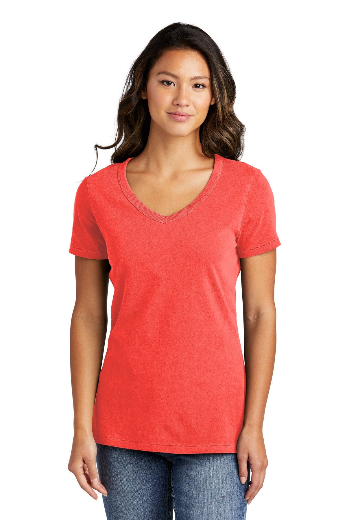 Port & Company LPC099V Ladies Beach Wash Garment-Dyed V-Neck Tee in 