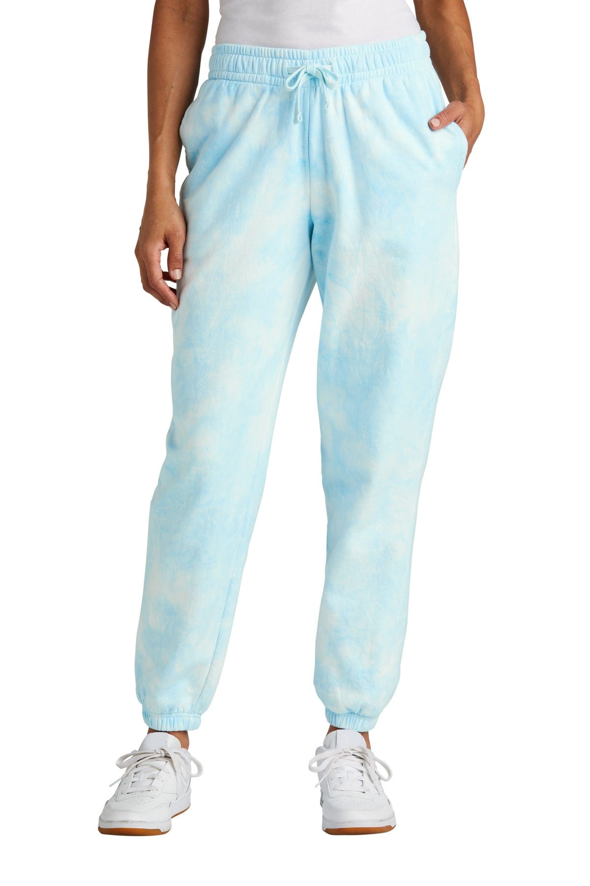 Port & Company LPC140P Ladies Beach Wash Cloud Tie-Dye Sweatpant in 