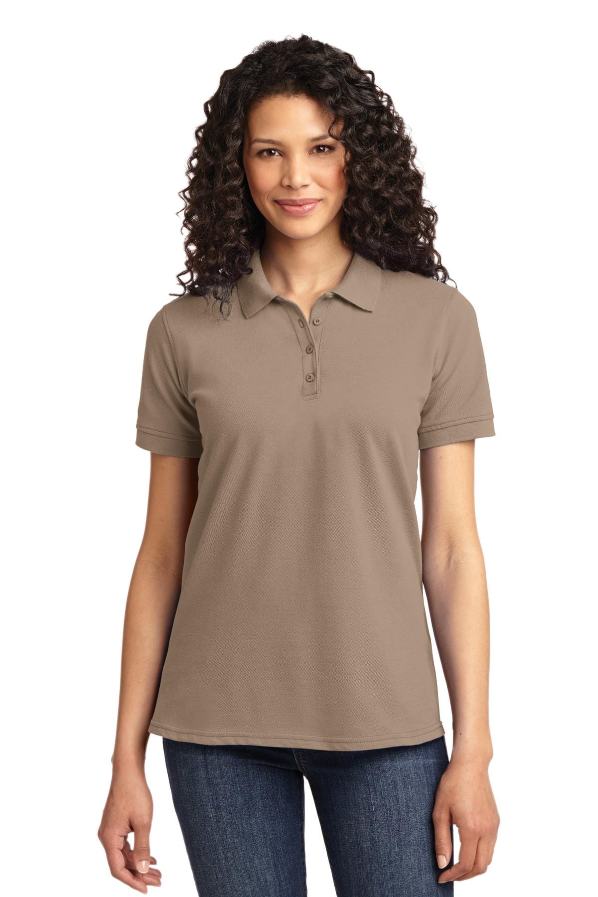 Port & Company Polos/Knits XL / Sand Port & Company Ladies Core Blend Pique Polo. LKP155, Basic Colors