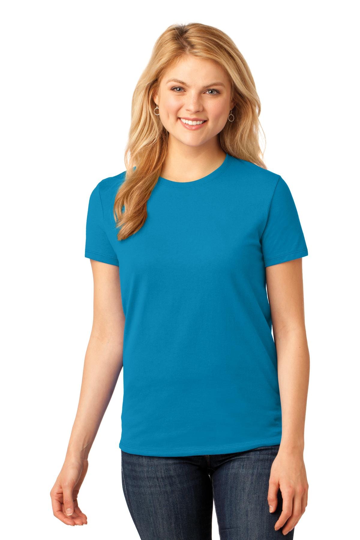 Port & Company Ladies Core Cotton Tee. LPC54, Basic Colors in 