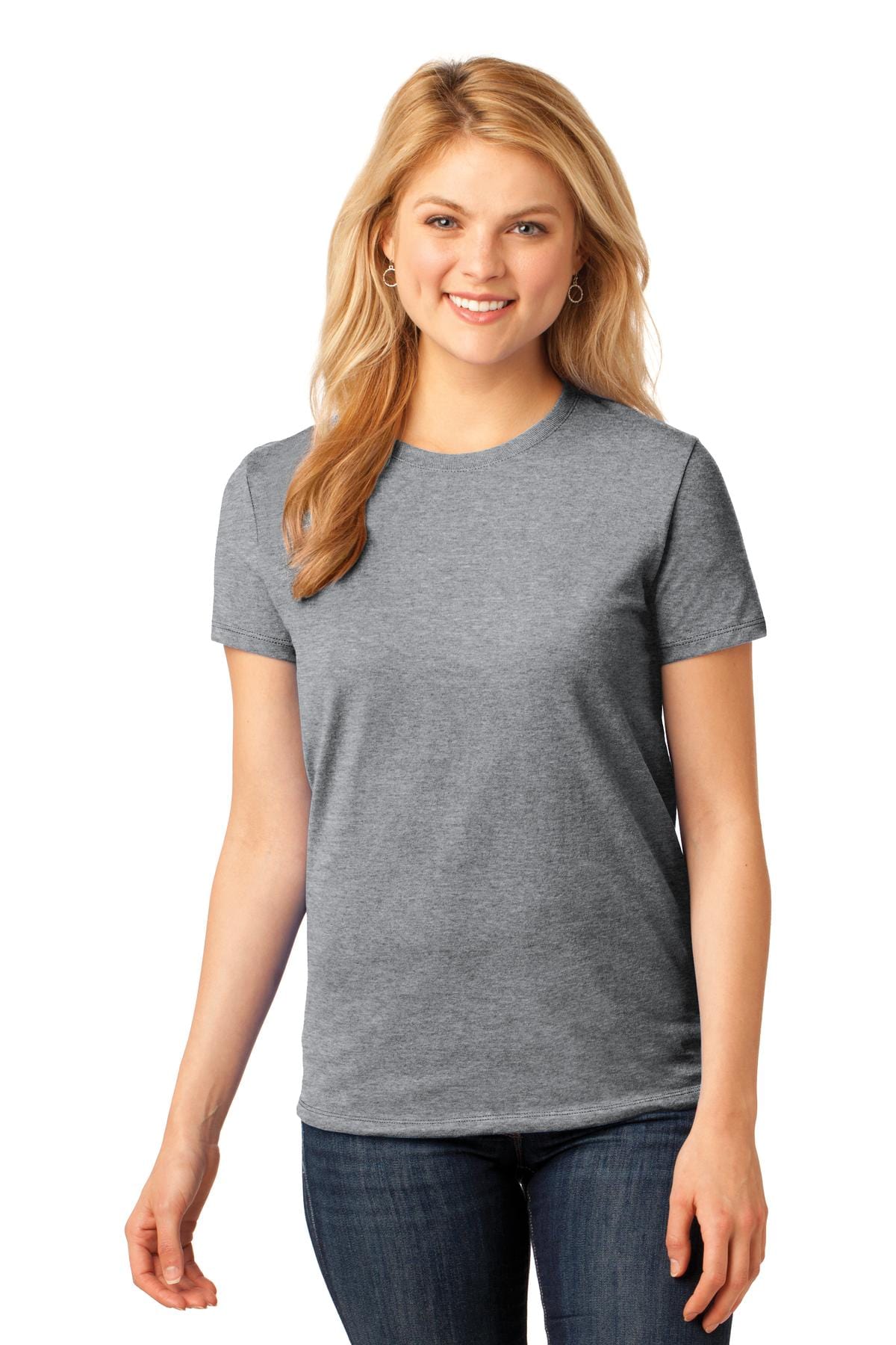 Port & Company Ladies Core Cotton Tee. LPC54, Basic Colors in 
