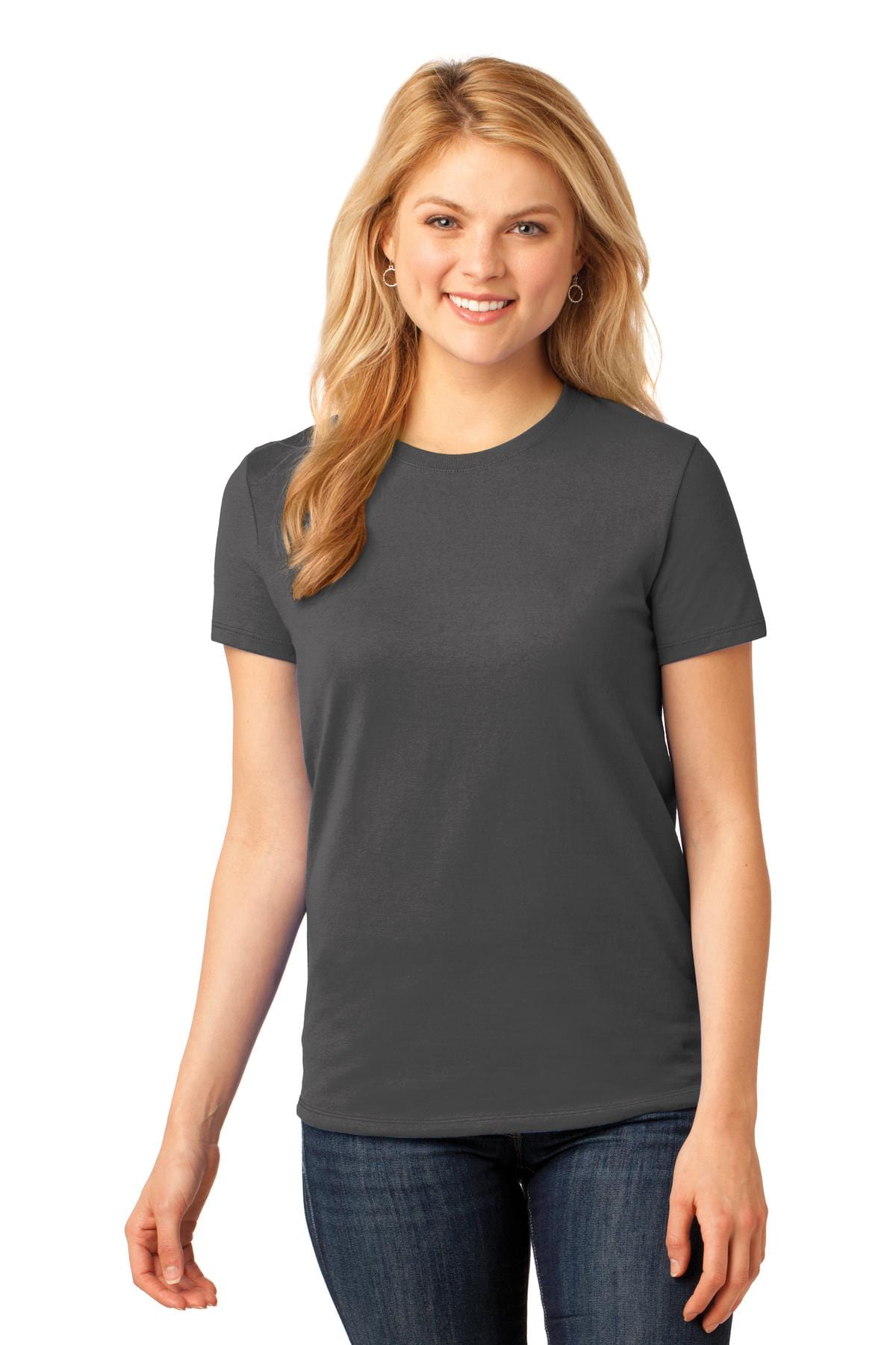 Port & Company Ladies Core Cotton Tee. LPC54, Basic Colors in 