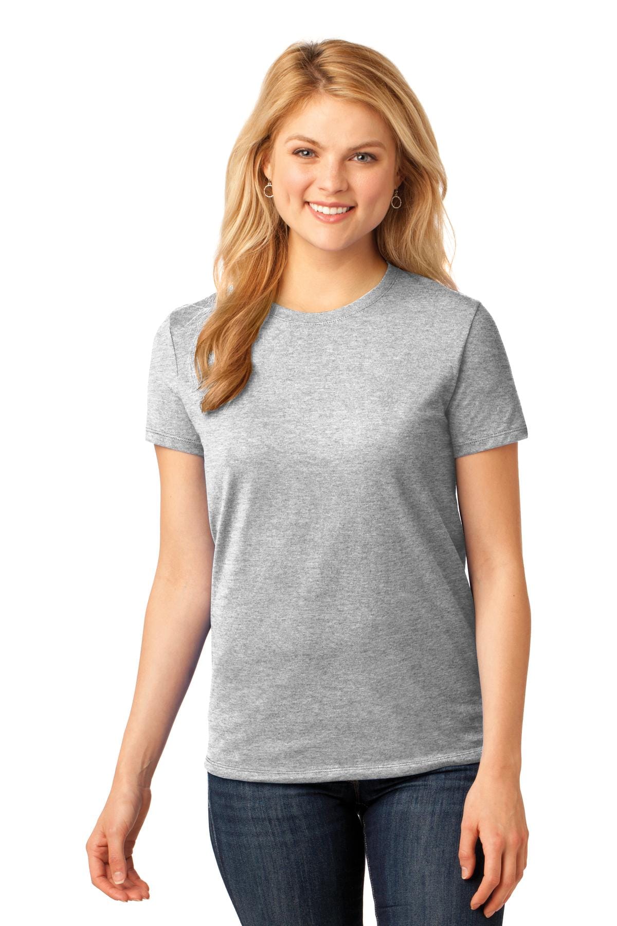 Port & Company T-Shirts XS / Ash Port & Company Ladies Core Cotton Tee. LPC54, Basic Colors