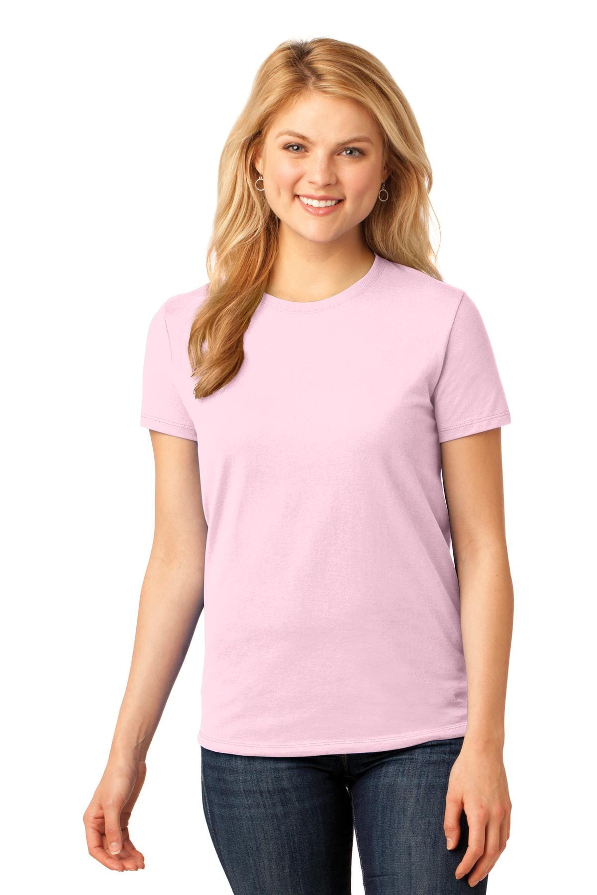Port & Company T-Shirts Port & Company Ladies Core Cotton Tee. LPC54, Traditional Colors