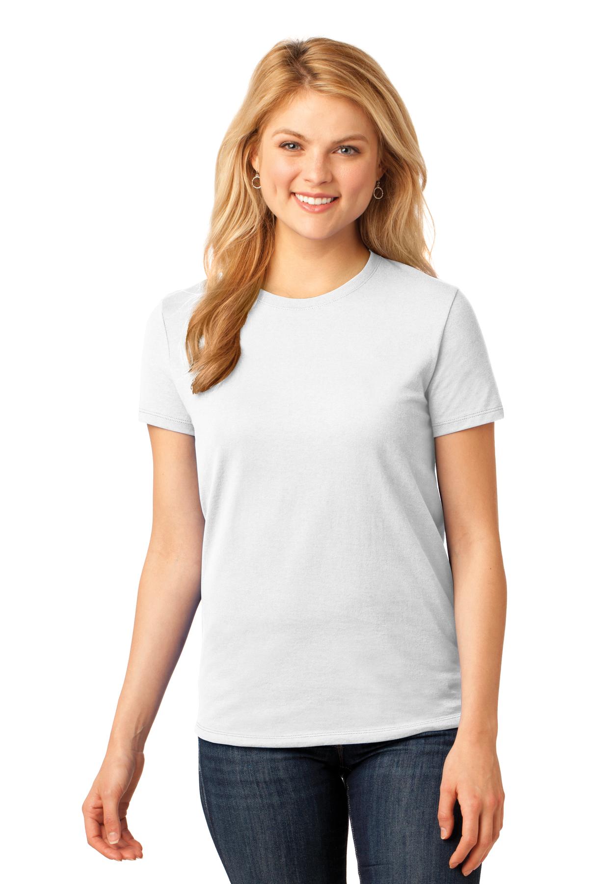 Port & Company T-Shirts Port & Company Ladies Core Cotton Tee. LPC54, Traditional Colors