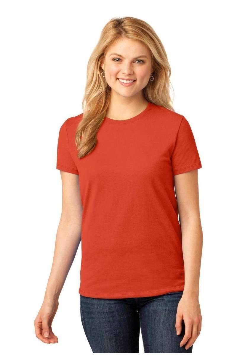 Port & Company Ladies Core Cotton Tee. LPC54 in Orange