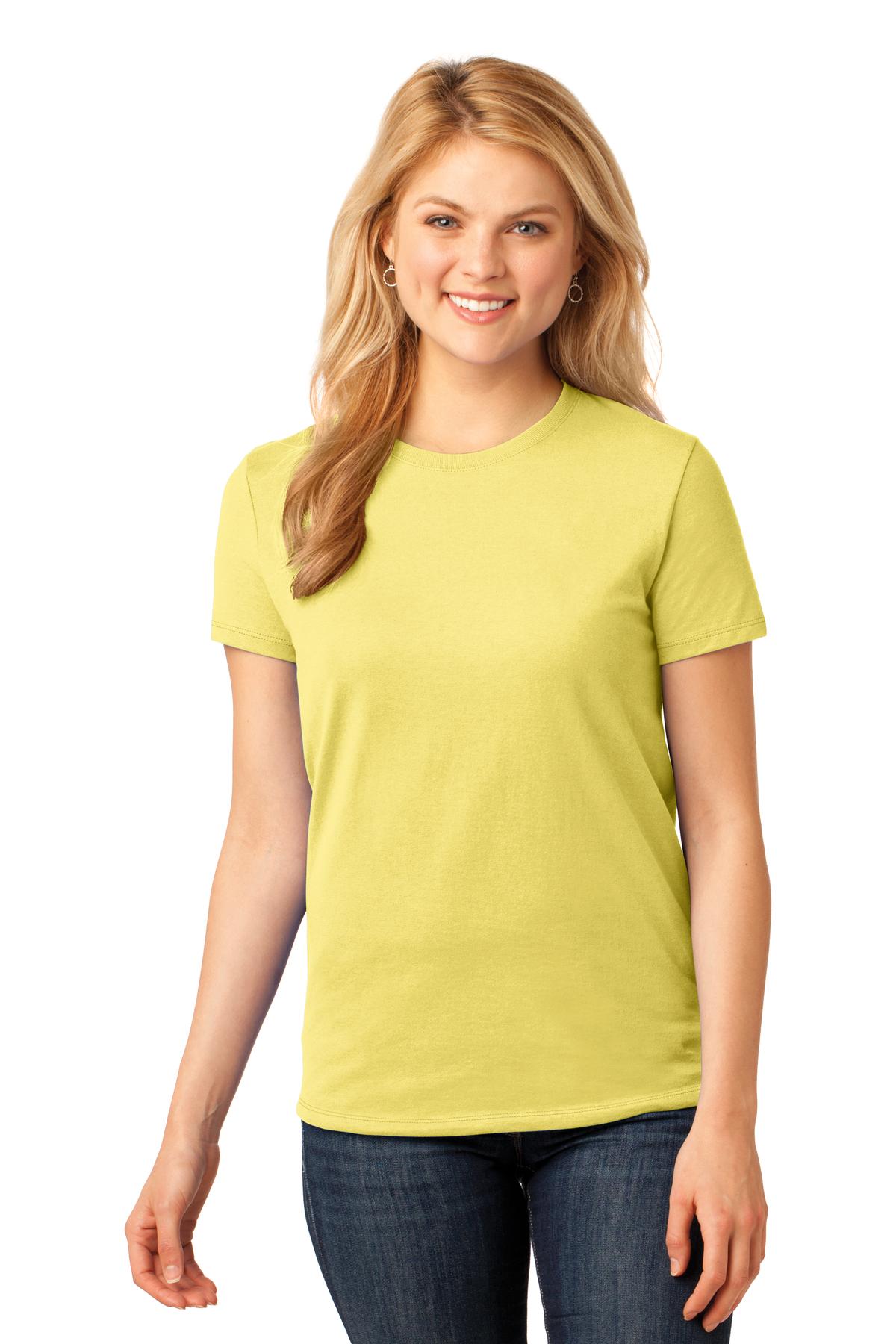 Port & Company T-Shirts XS / Yellow Port & Company Ladies Core Cotton Tee. LPC54