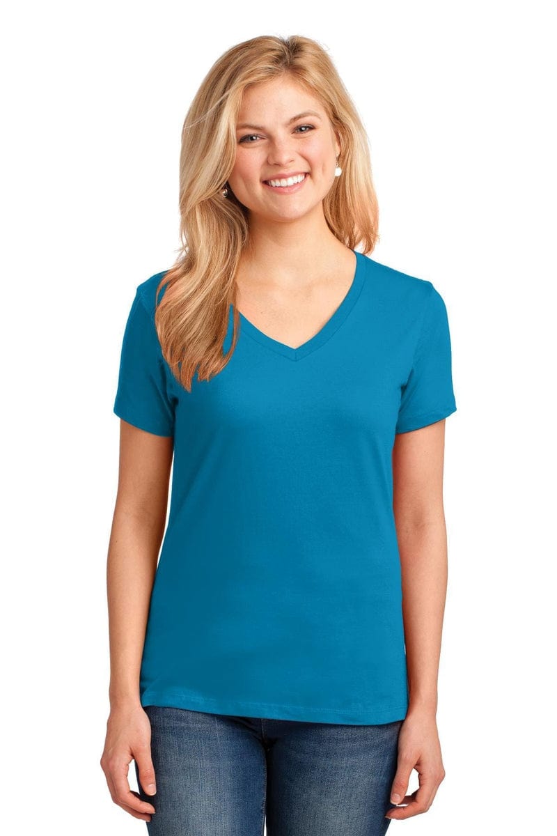 Port & Company Ladies Core Cotton V-Neck Tee. LPC54V in 