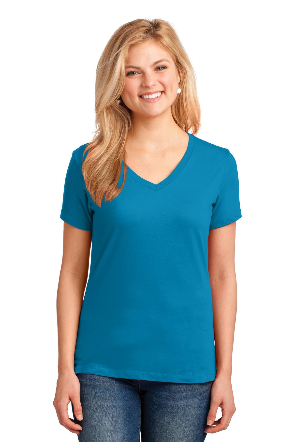 Port & Company Ladies Core Cotton V-Neck Tee. LPC54V in 