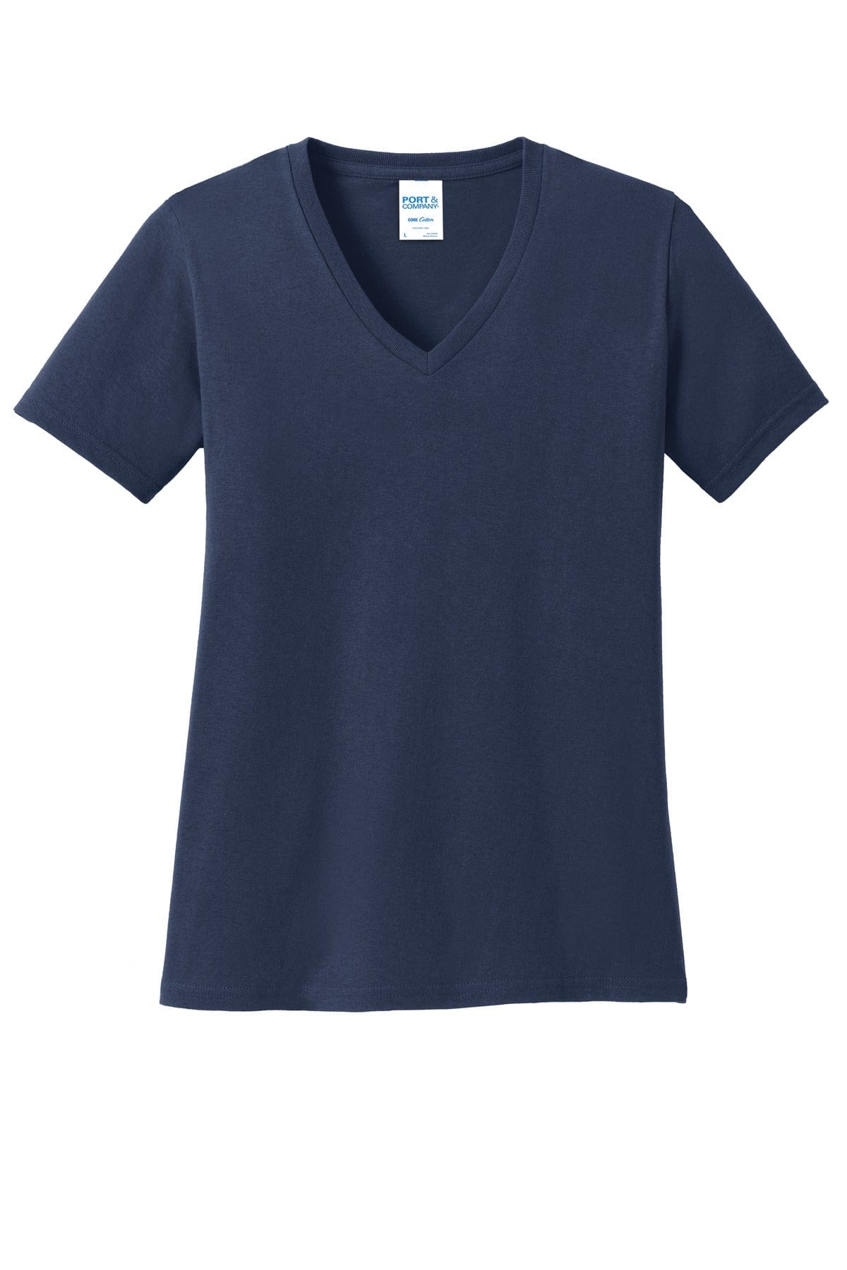 Port & Company T-Shirts Port & Company Ladies Core Cotton V-Neck Tee. LPC54V