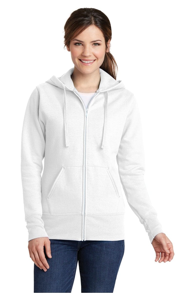 Port & Company Ladies Core Fleece Full-Zip Hooded Sweatshirt. LPC78ZH, Basic Colors in 