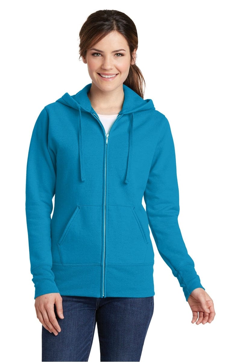 Port & Company Ladies Core Fleece Full-Zip Hooded Sweatshirt. LPC78ZH in 