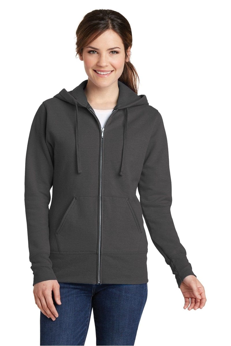 Port & Company Ladies Core Fleece Full-Zip Hooded Sweatshirt. LPC78ZH in 