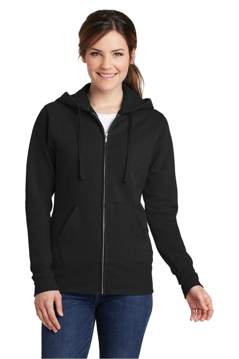 Port & Company Ladies Core Fleece Full-Zip Hooded Sweatshirt. LPC78ZH in 