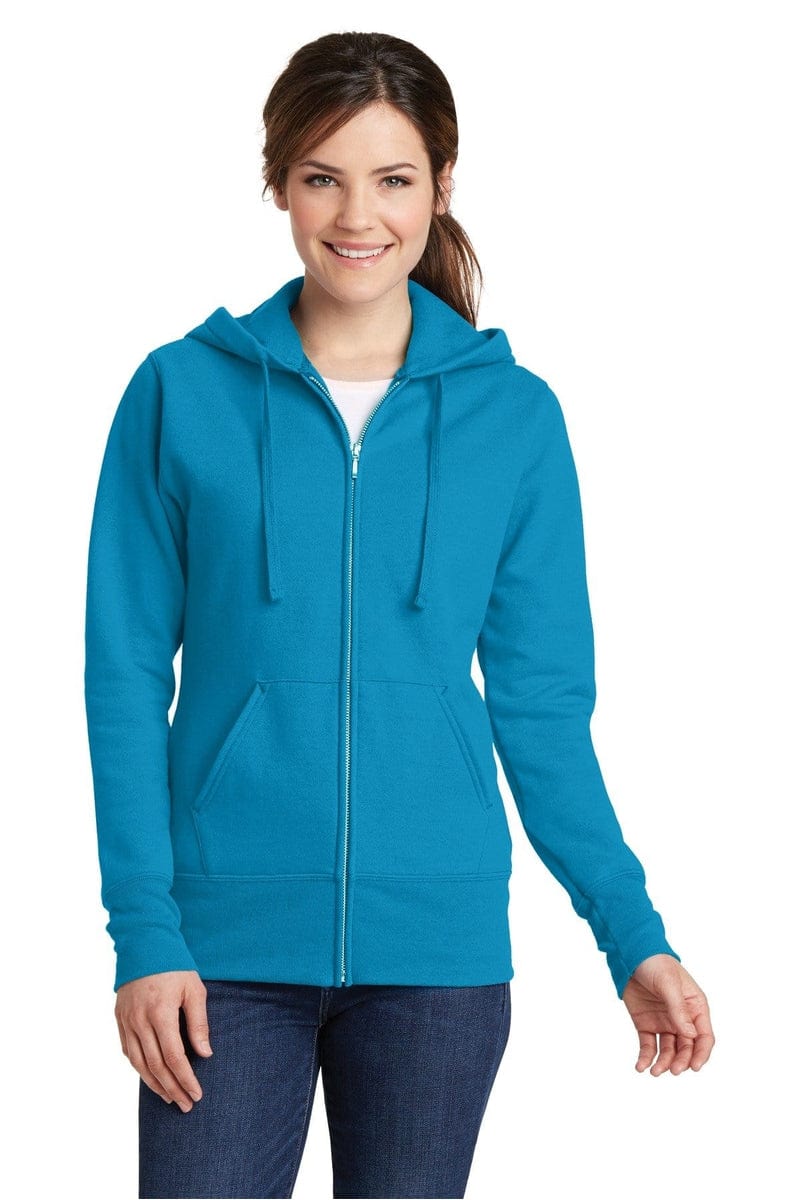 Port & Company Ladies Core Fleece Full-Zip Hooded Sweatshirt. LPC78ZH in 
