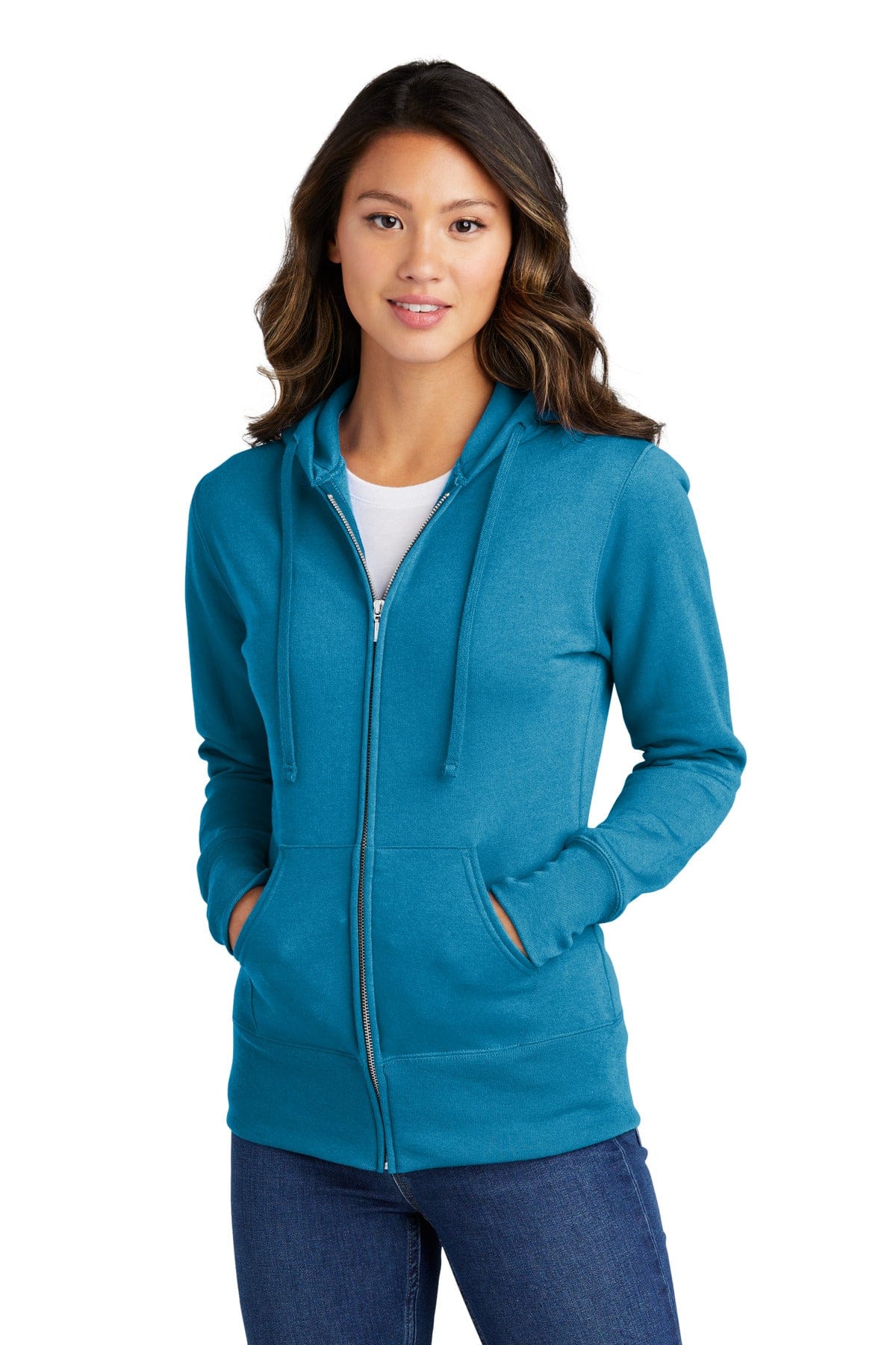 Port & Company Sweatshirts/Fleece Port & Company Ladies Core Fleece Full-Zip Hooded Sweatshirt. LPC78ZH