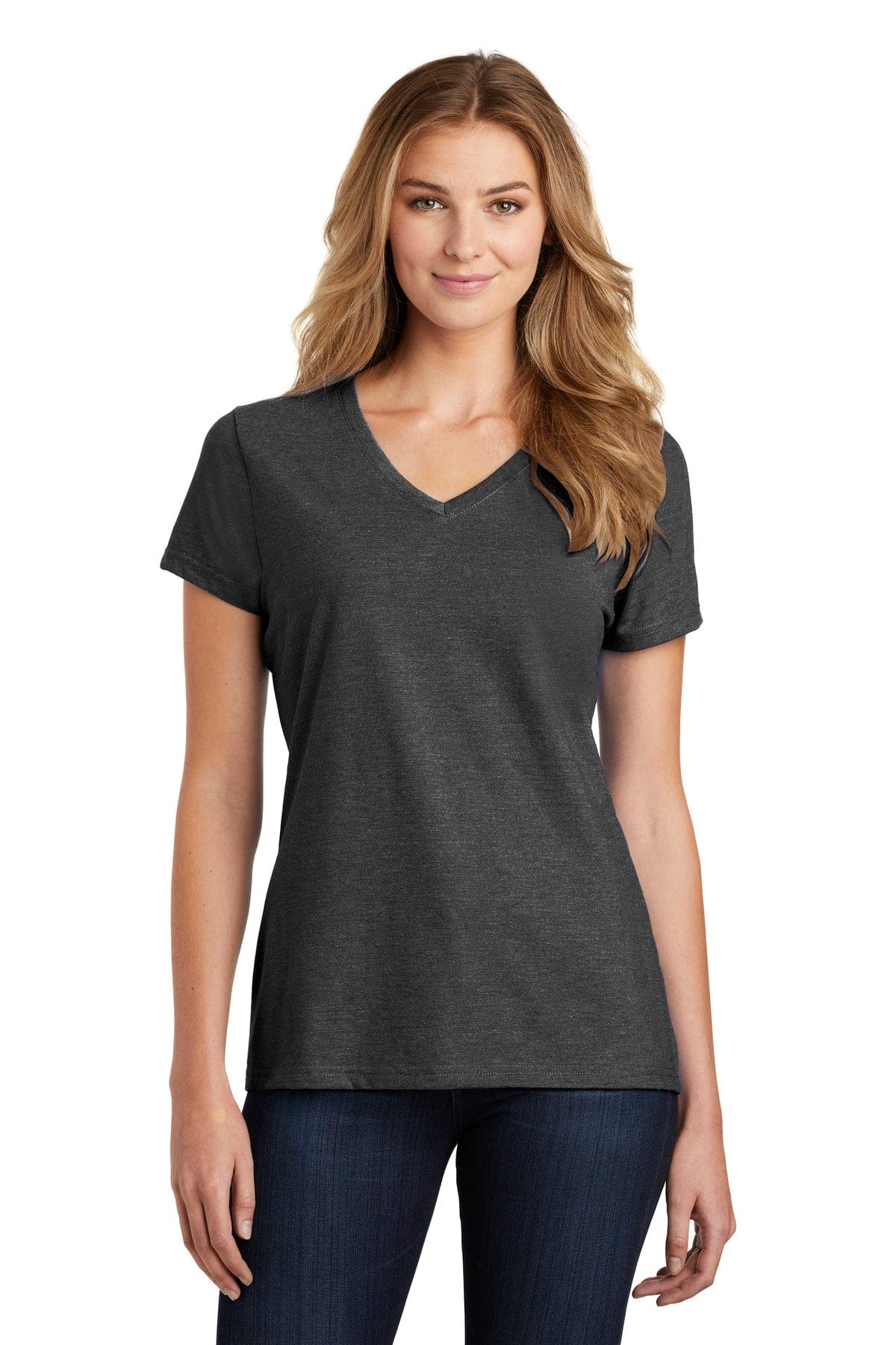 Port & Company Ladies Fan Favorite Blend V-Neck Tee. LPC455V in 