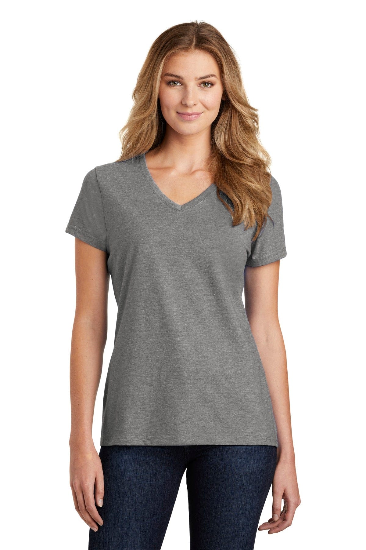 Port & Company T-Shirts XS / Ash Port & Company Ladies Fan Favorite Blend V-Neck Tee. LPC455V