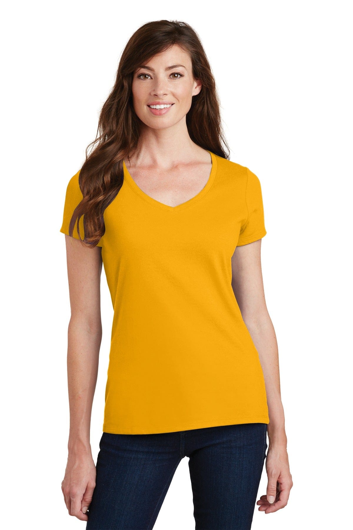 Port & Company T-Shirts Port & Company Ladies Fan Favorite V-Neck Tee. LPC450V