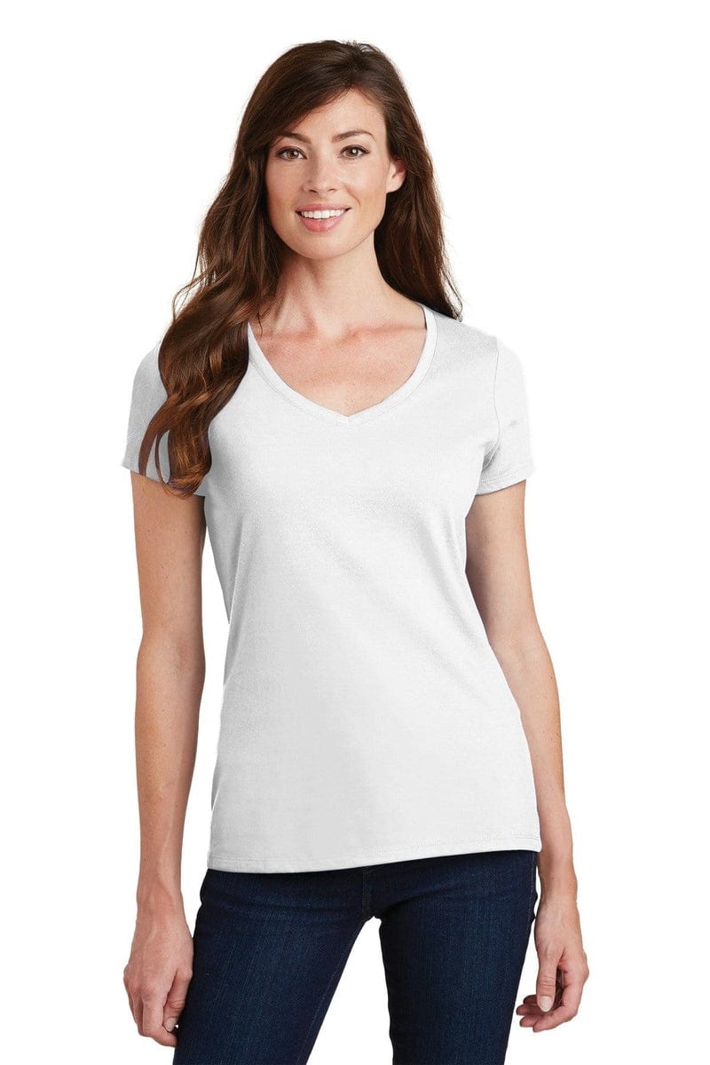 Port & Company Ladies Fan Favorite V-Neck Tee. LPC450V in 