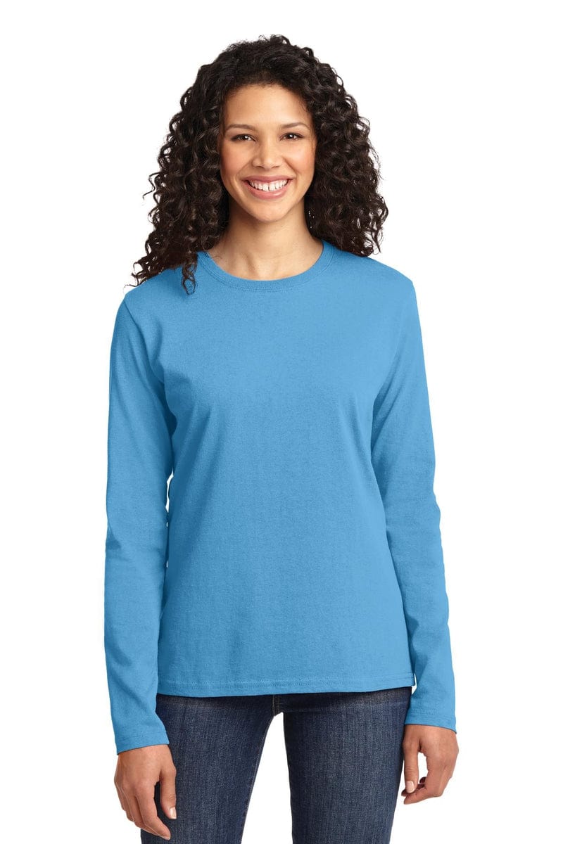 Port & Company Ladies Long Sleeve Core Cotton Tee. LPC54LS in 