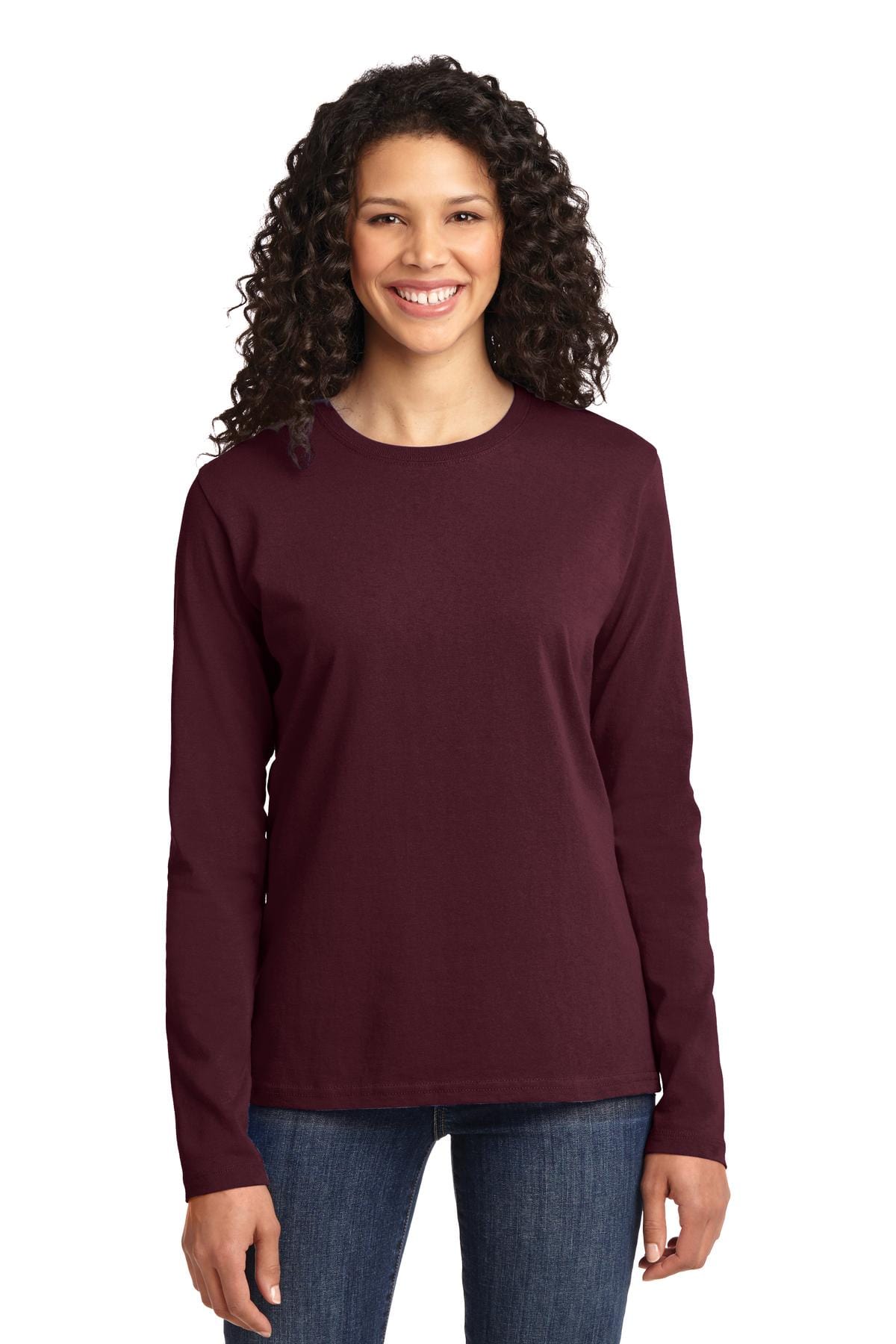 Port & Company Ladies Long Sleeve Core Cotton Tee. LPC54LS in 