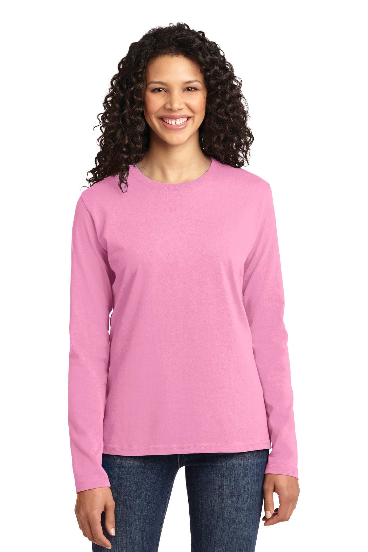 Port & Company Ladies Long Sleeve Core Cotton Tee. LPC54LS in 
