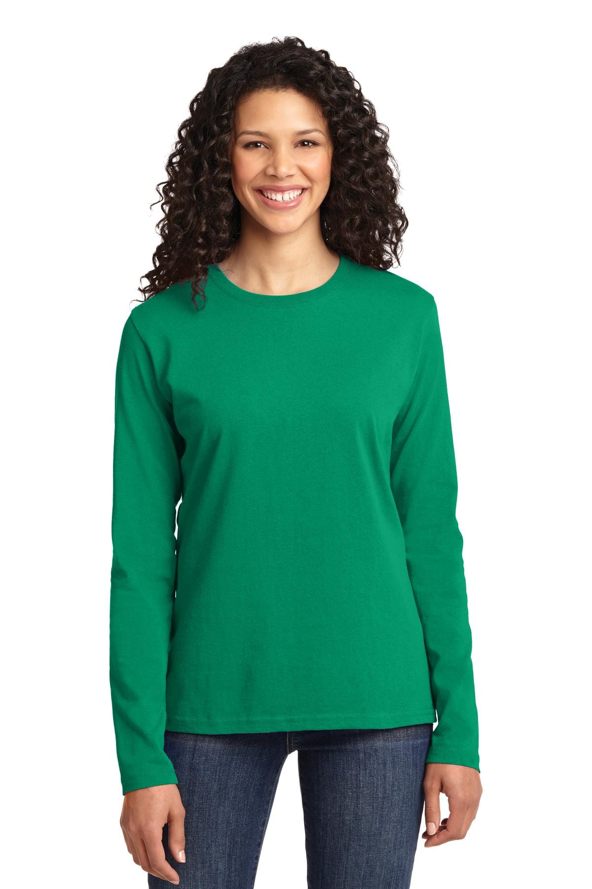 Port & Company Ladies Long Sleeve Core Cotton Tee. LPC54LS in 