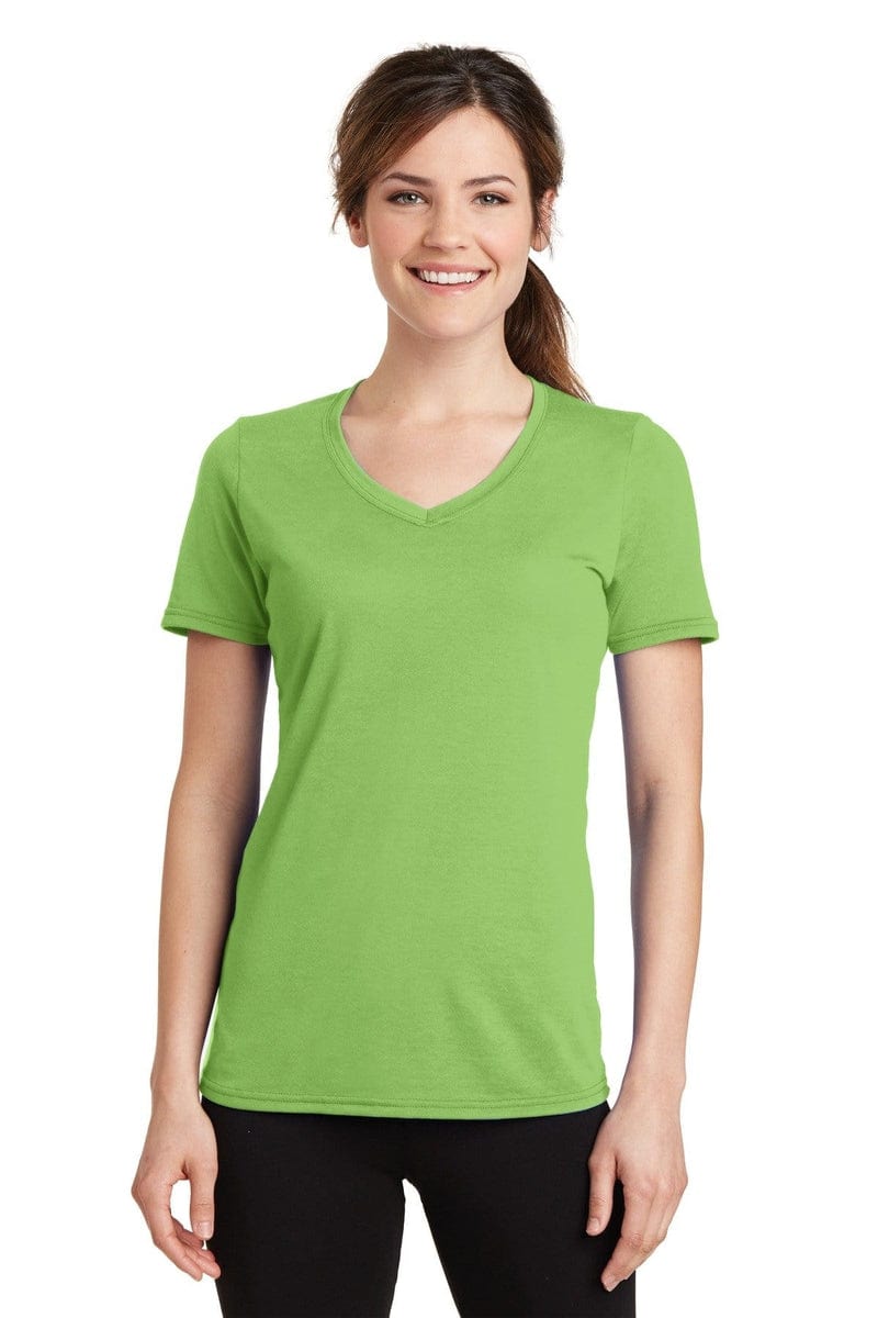 Port & Company Ladies Performance Blend V-Neck Tee. LPC381V, Basic Colors in 