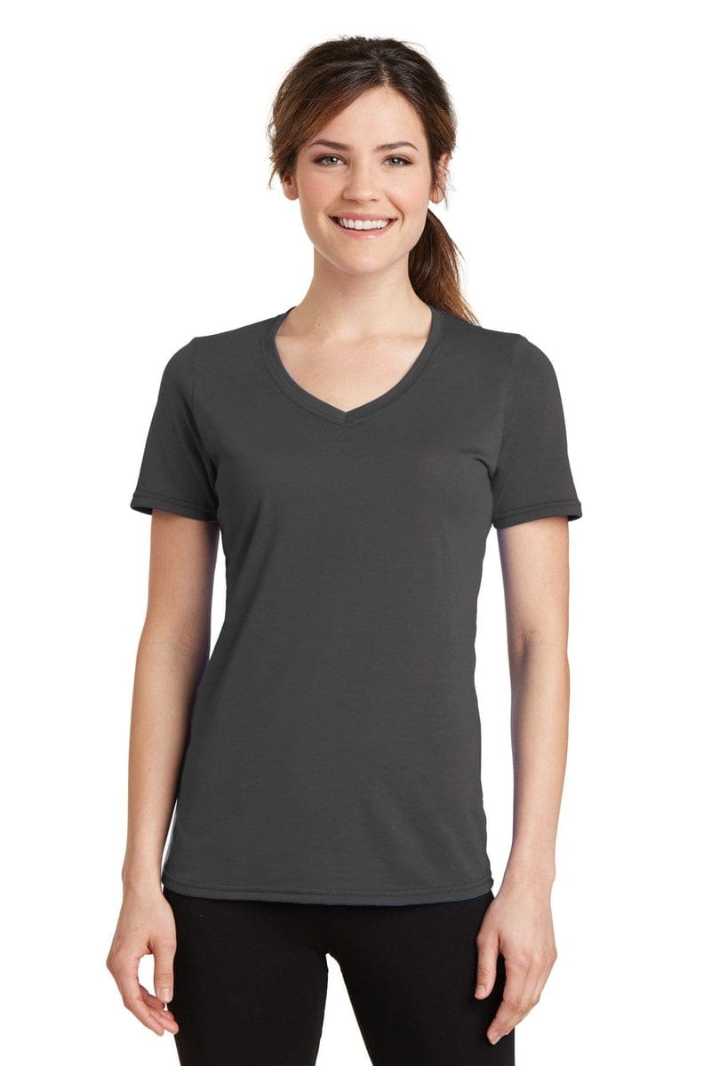 Port & Company Ladies Performance Blend V-Neck Tee. LPC381V in 