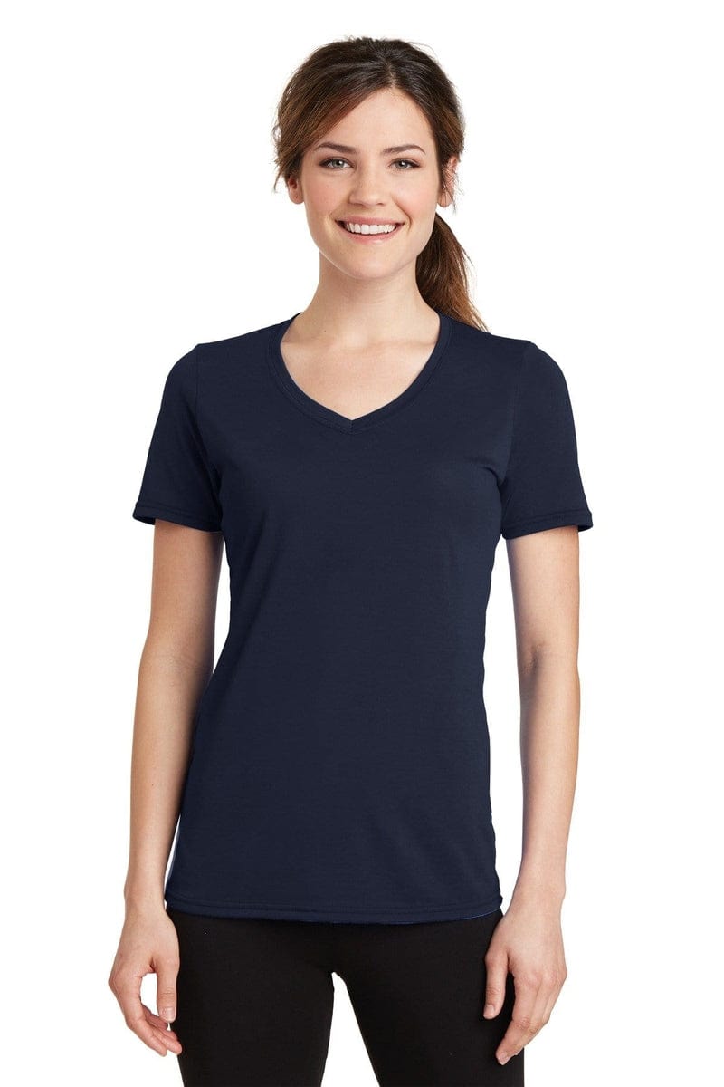 Port & Company Ladies Performance Blend V-Neck Tee. LPC381V in 