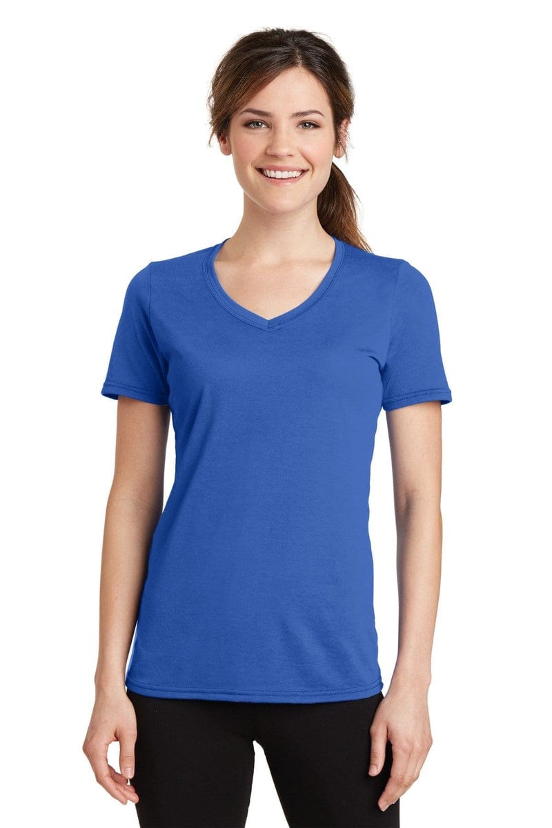 Port & Company Ladies Performance Blend V-Neck Tee. LPC381V in 