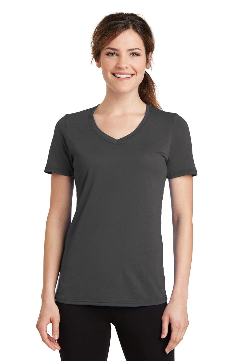 Port & Company Ladies Performance Blend V-Neck Tee. LPC381V in 