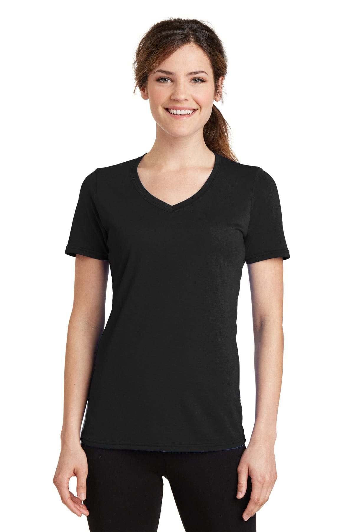Port & Company T-Shirts XS / Jet Black Port & Company Ladies Performance Blend V-Neck Tee. LPC381V
