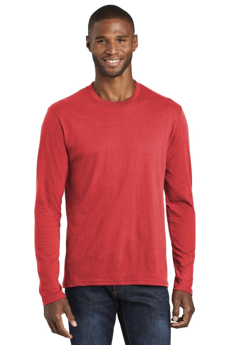 Port & Company Long Sleeve Fan Favorite Blend Tee. PC455LS in 