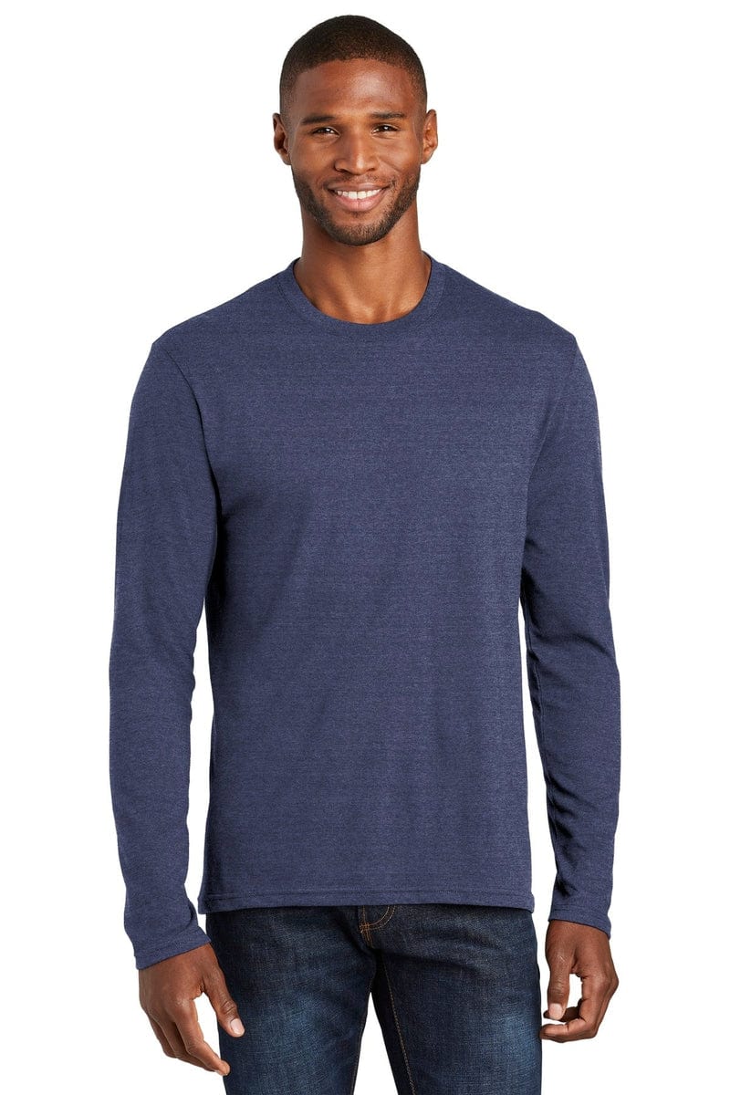Port & Company Long Sleeve Fan Favorite Blend Tee. PC455LS in 